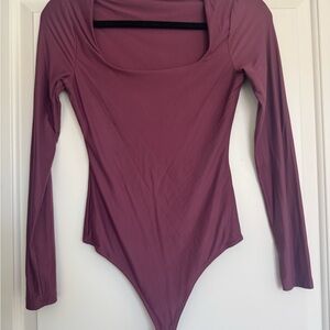 Abercrombie & Fitch Mauve Long Sleeve Bodysuit